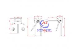 China Semi - Automatic Tripod Turnstile Gate AC220V/110V With ZKteco Access Control System supplier