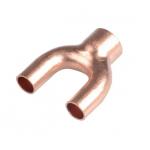 Red Cross Y Shape Tee Refrigeration Copper Reducing Tees Copper Fittings for sale
