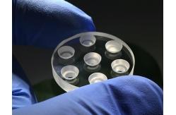 China Round Sapphire Glass Lens Assembly Part With Sink Hole High Thermal Conductivity supplier