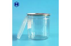 China Easy Open Ends Clear Plastic Cans Stackable Airtight Plastic Round Jar supplier