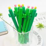 Comfortable Holding Smooth Writing Gel Pen 0.5mm Cactus Silicone Neutral Pen for sale