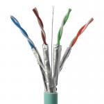 High Speed Cat6A Indoor Lan Cable Twisted Pair STP FTP 23AWG 0.56mm BC for sale