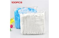 China Non Woven Clip Bouffant Hats Disposable Hair Caps Dust Proof Breathable supplier