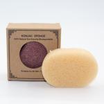 Large Light Orange Oval Cosmetic Sponge Baby Bamboo Charcoal Konjac Facial Sponge for sale