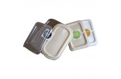 China Custom Bagasse Wheat Paper Pulp Storage Box , Biodegradable Sensory Tray supplier