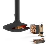 Ce Intertek Certified wood burning fire pits Hotel Rotating Modern Suspended Fireplace Round 600mm for sale