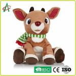 Reindeer Musical Stuffed Animals For Infants 8.5 Inches for sale