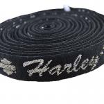 Black 20mm Jacquard Elastic Webbing Polyester Rubber Elastic For Dress