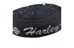 China Black 20mm Jacquard Elastic Webbing Polyester Rubber Elastic For Dress supplier