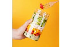 China BPA Free Empty Salad Jar Plastic 8oz 12oz 16oz Cylinder Shape supplier