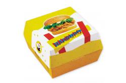 China Biodegradable Takeaway Food Packaging Custom Printed Burger Boxes Eco-Friendly Disposable Burger Containers supplier