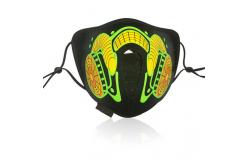 China Unique Light Up Voice LED Face Mask Customized Pattern 400mAh Li Battery supplier