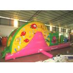 Inflatable Beach Bouncy Castle Assault Course , Big Party Funny Obstacle Course Jumpers