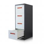 4 Drawer Dark Grey Frame Lockable Vertical Filing Cabinets
