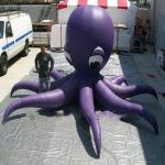 Purple PVC Material Giant Inflatable Octopus For Ocean Show Advertising Decoration for sale