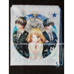 Promotional CPE /LDPE Plastic Drawstring Backpack Single Shoulder