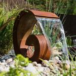 Thick 2mm Artificial Water Fountain 20cm Water Feature Corten Steel for sale