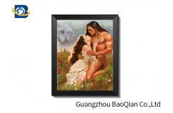 China Framed 3d Pictures Of Skull , Stock 3d Wall Poster With Black Frame supplier