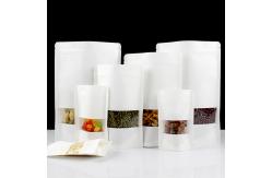 China White Paper Biodegradable Stand Up Pouches Bags Doypack With Matte Surface supplier