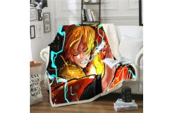 China Cartoon Character Printing Polyester Fleece Blanket Throws 80*100cm supplier