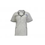 160 GSM T/C 42% 55% Spandex 3% Lapel White Medical Suit Antimicrobial Wrinkle-free for sale