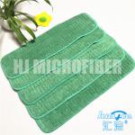 Green Color Microfiber Coral Fleece Fabric With Green Nylon Hard Wire Flat Refill Mops For Home Cleaning for sale