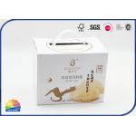 4C Print E Flute Portable Corrugated Packaging Box With Plastic Handle for sale