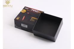 China Black Square Mobile Accessories Packaging Paper Box With Lid supplier