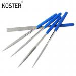 Customized Diamond Coted Needle File 10PCS Half Round Shaped Plastic Coated Grip Handle