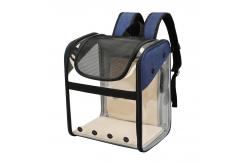 China PVC Completely Transparent And Foldable Breathable Pet Travel Carrier Cat Backpack supplier