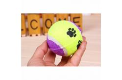 China 6CM natural rubber short pile plush light Dog tennis Chewing toy supplier