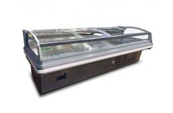 China Flat Top Open Seafood Display Fridge Dynamic Cooling Meat Freezer supplier