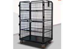 China Anti - Theft Lockable Collapsible Wire Container with Latch for Padlocks supplier