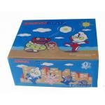 Printed White Square Paper Box With Auto-Lock Bottom Custom Cream Boxes