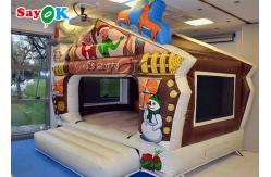 China Indoor Snowman Inflatable Bounce House For Amusement Park supplier