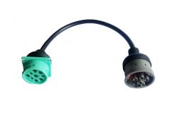 China Green Deutsch 9-Pin J1939 Male to 6-Pin J1708 Female CAN Bus Cable supplier