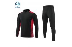 China Custom Football Training Tracksuit Set Long Sleeve Zip Pullover and Trousers supplier