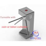 Half Height Coin or Token Operated turnstile entrance gates for Swimming Pool Entrance for sale