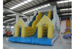 China Snow Mountain Big Inflatable Water Slides , Amusement Park Commercial Grade Water Slide supplier