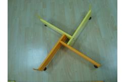 China Four Way Metal Wire Retail Display Racks , X Shape Wire Grid Display Stands supplier