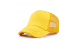 China Blue / Yellow Trucker Mesh Cap , Custom Mesh Trucker Hats For Business supplier