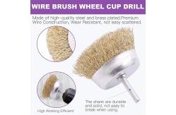 China Brass Coated Wire Wheel Brush 9pcs Brass Plating Filament supplier