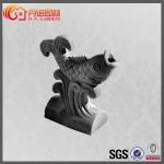 Buddhist Ornamental Clay Ridge Tiles Unglazed Grey Chinese Curved Roof Tile for sale