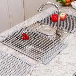 Non toxic heat resistant Silicone Roll Up Drying Rack for sale