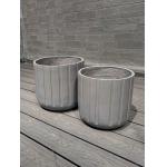Exquisite Hand Carved Fiber Clay Planter with Drainage Holes for sale