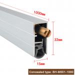 Office Door Bottom Seal Concealed Type 1000mm Dust Proof Acoutic Door Seals for sale