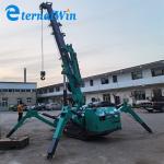 Electric and Diesel Power Source Spider Crane with Telescopic Boom Reach