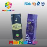Full Printing Black Gusset Coffee Bag / Back - Side Sealed Pouch With Valve for sale