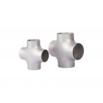 Shot Blasting Surface Finish Titanium Seamless Cross Pipe Fittings with OEM Customization
