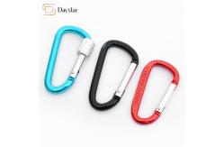 China Snap Quick Hang Hooks Keychain Metal Accessories , D Ring Shape Locking Carabiners supplier